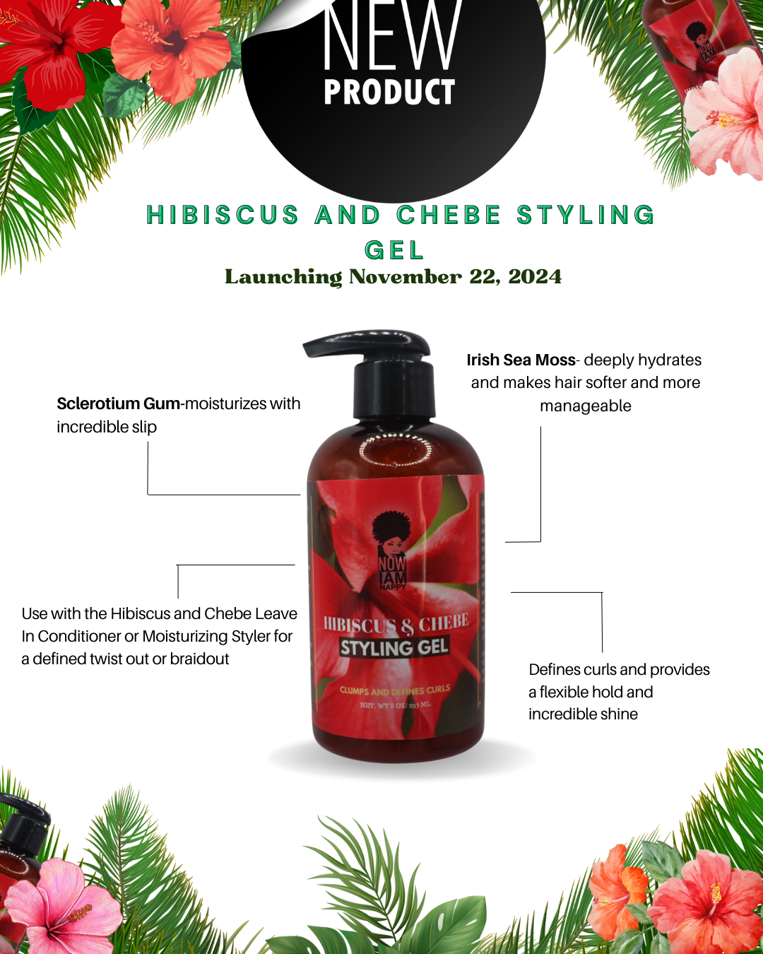 Hibiscus and Chebe Styling Gel